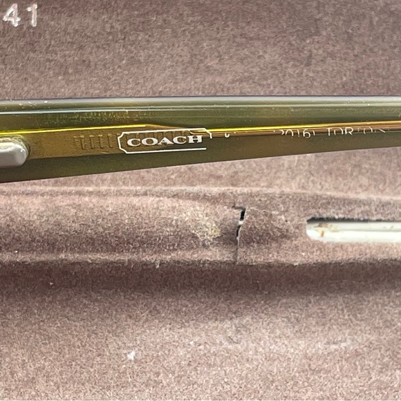 Coach Women’s Designer Eyeglasses Frames Brown Gold Tortoise Rectangular - Picture 2 of 4